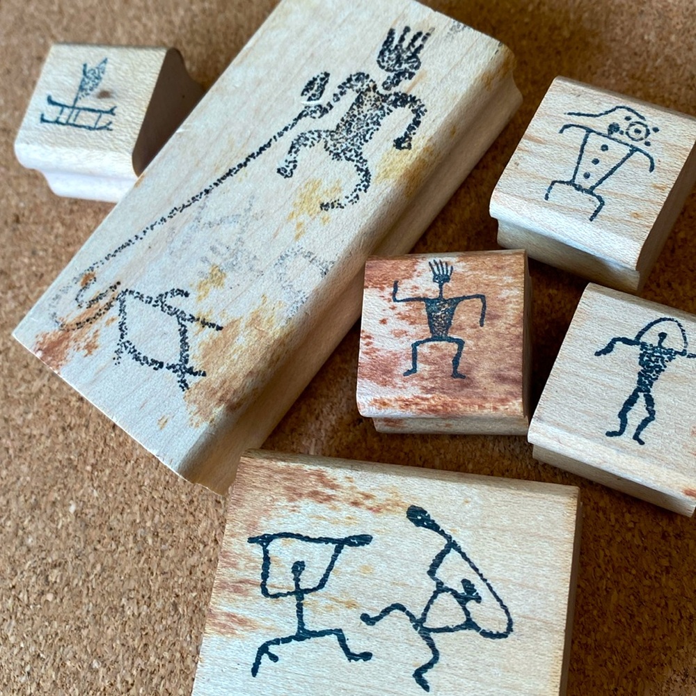 Hawaiian Petroglyph Design Rubber Stamps